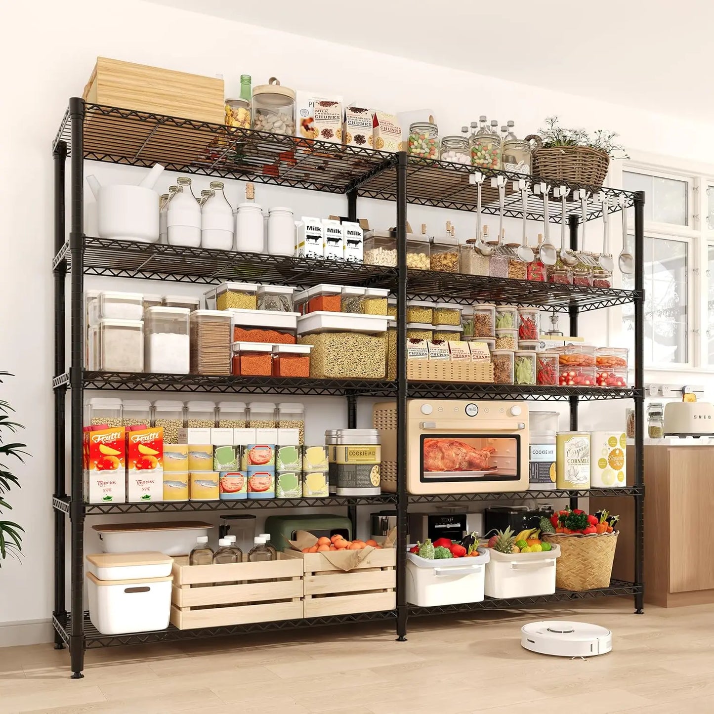 TWISTER.CK Heavy Duty 5-Tier Metal Shelving Unit for Kitchen Garage