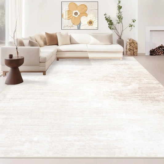 Washable Area Rug Modern Abstract Non Slip Soft Neutral