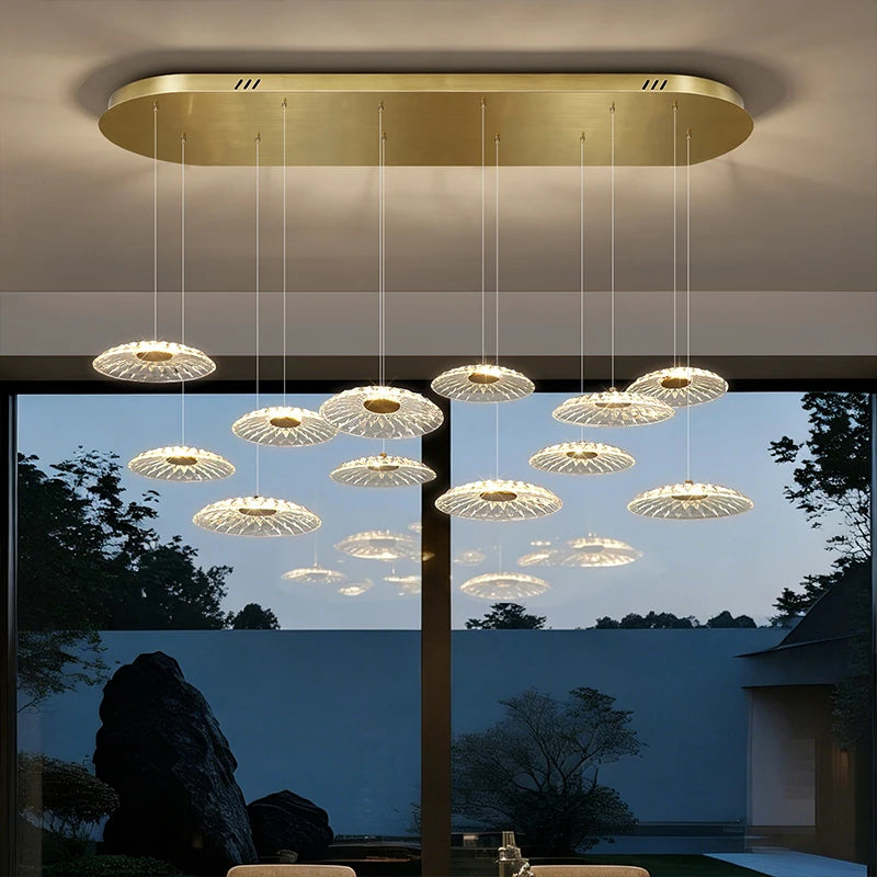 Yingxuan Modern Glass Pendant Light For Dining Room