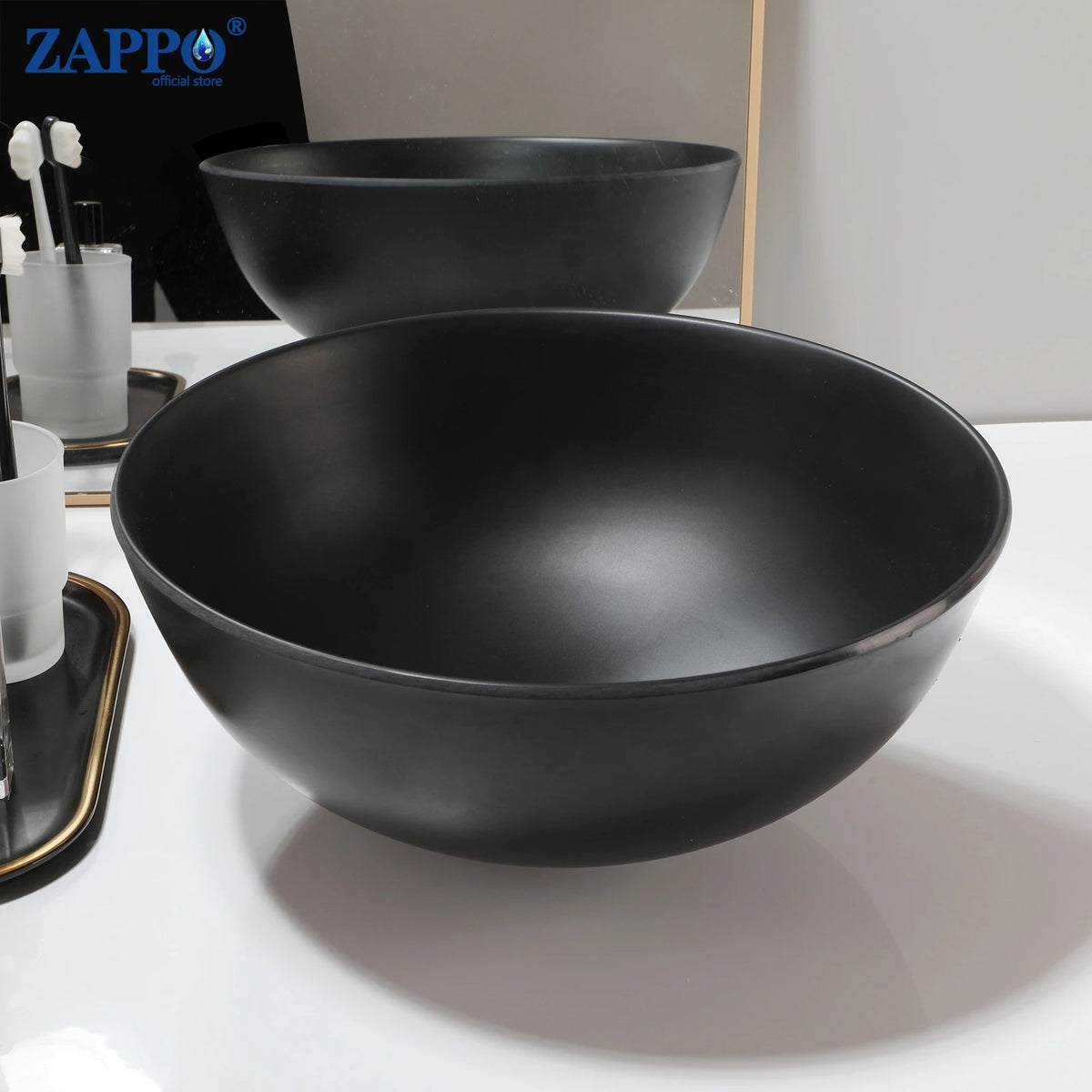 Mekkhala Rectangular Stone Resin Vessel Bathroom Sink