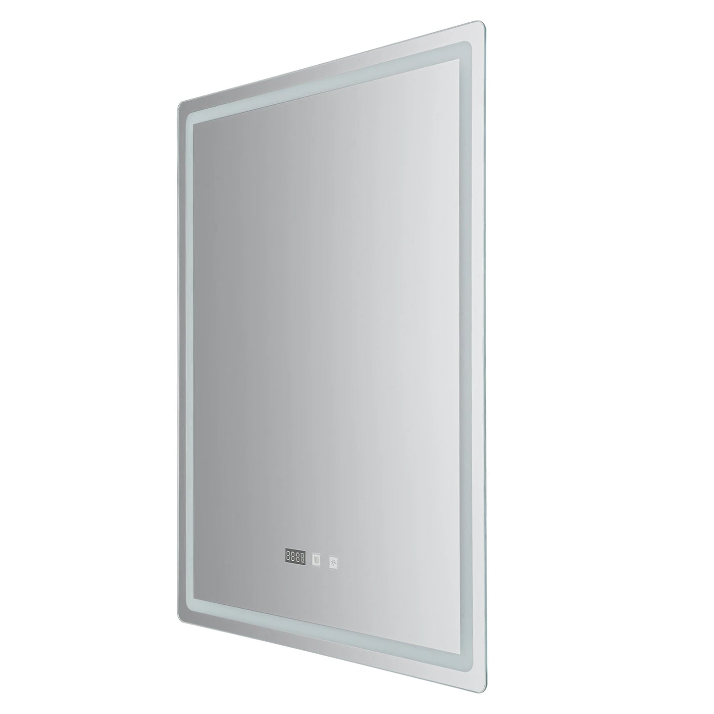 LED Bathroom Mirror Anti Fog Wall Mounted Lighted Time Temperature