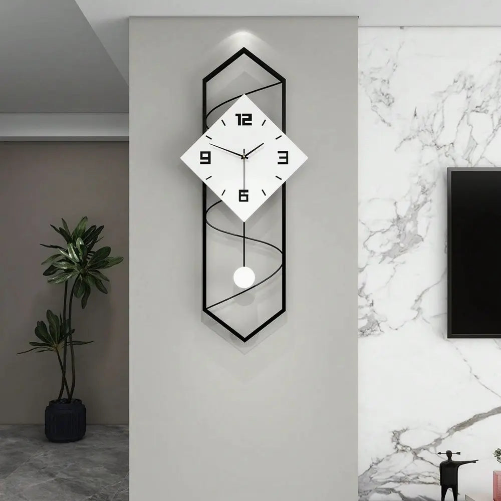 Decorative Modern Wall Clock With Silent Quartz Movement Battery Operated