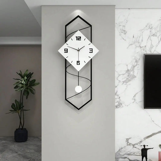 Decorative Modern Wall Clock With Silent Quartz Movement Battery Operated
