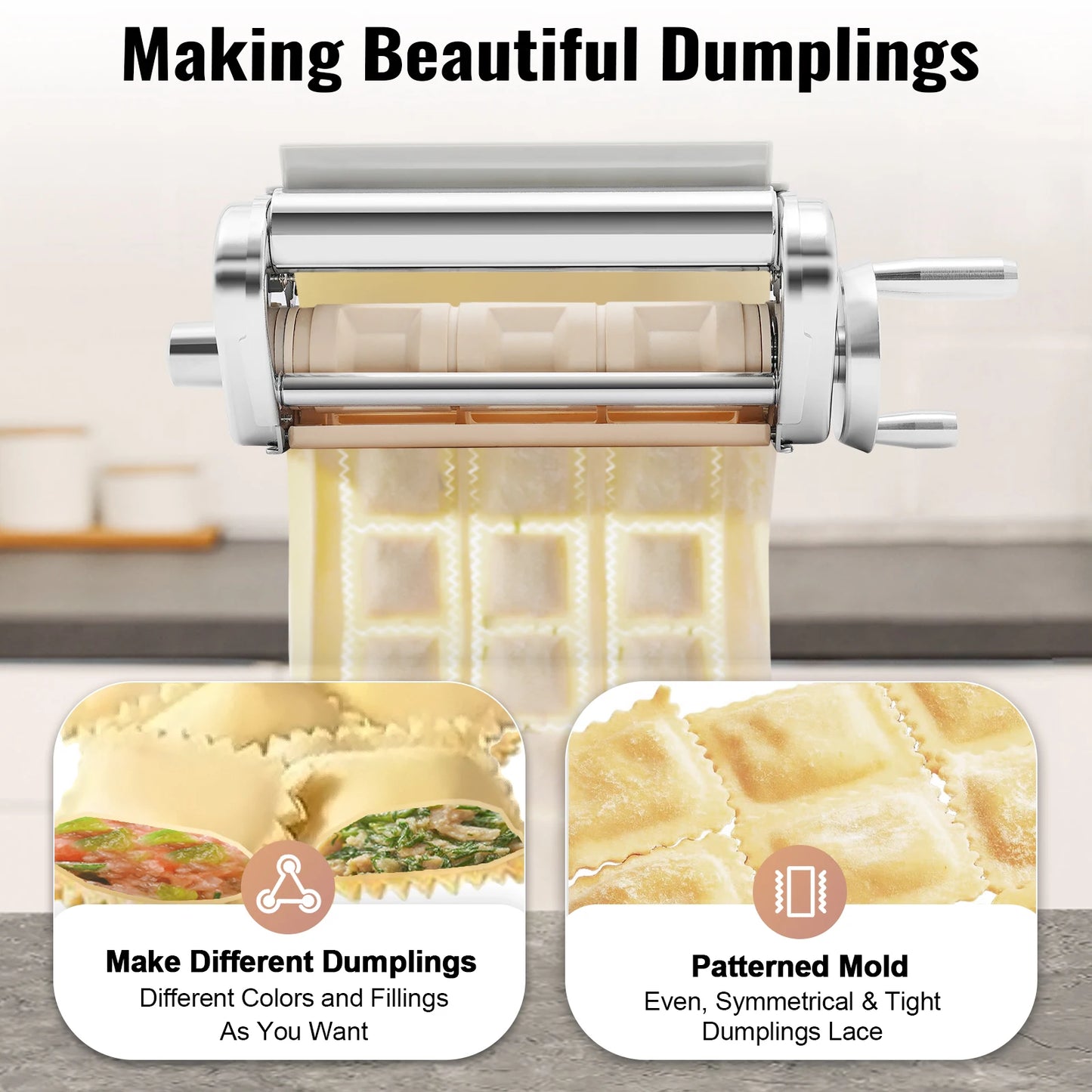 Stainless Steel Manual Ravioli Maker For Perfect Dumplings