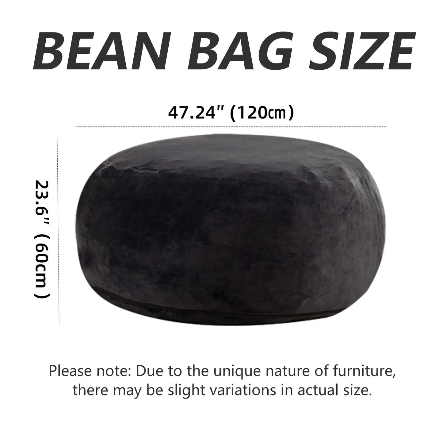 Memory Foam Bean Bag Chair With Soft Microfiber Cover