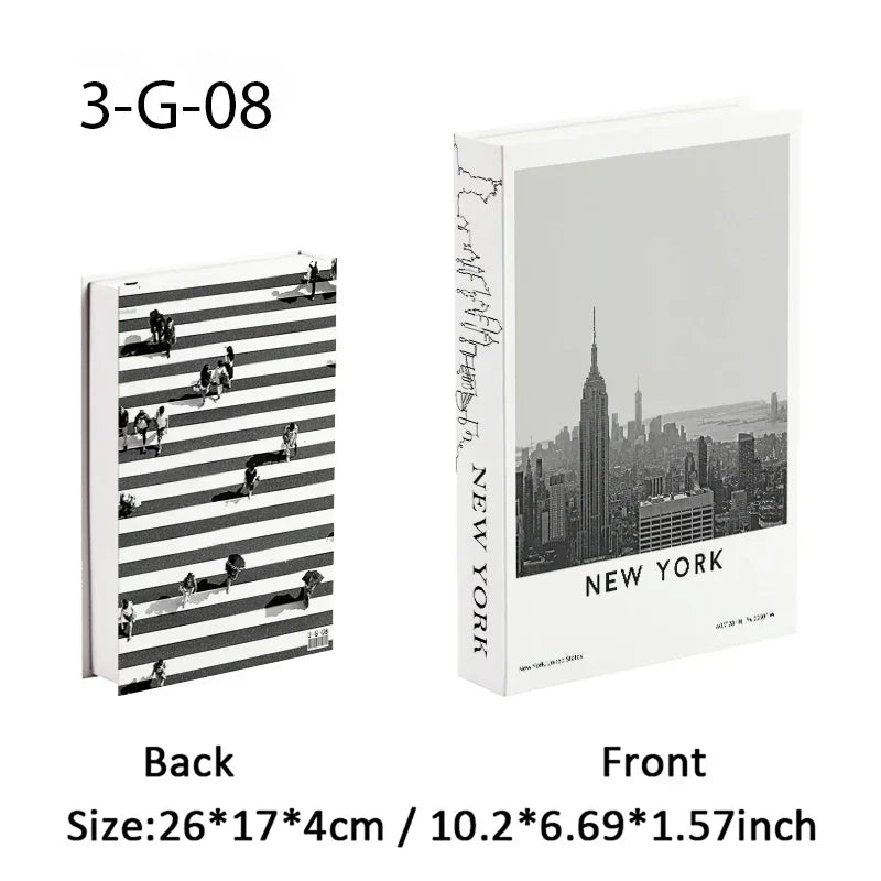 Open Luxury Fake Book Storage Box Paris Home Decor