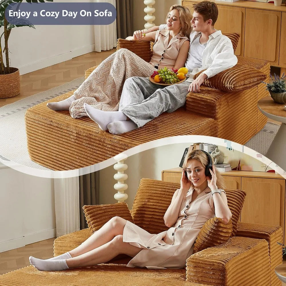 Oversized Chaise Lounge Chair Indoor Modern Upholstered Sofa Bed