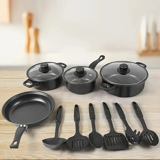 AEHOME 13 Piece Nonstick Cookware Set Induction Compatible