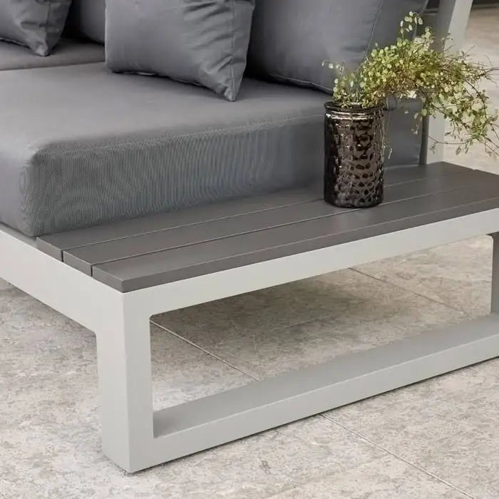Luxury Aluminum L Shape Corner Garden Sofa Set for Outdoor Patio