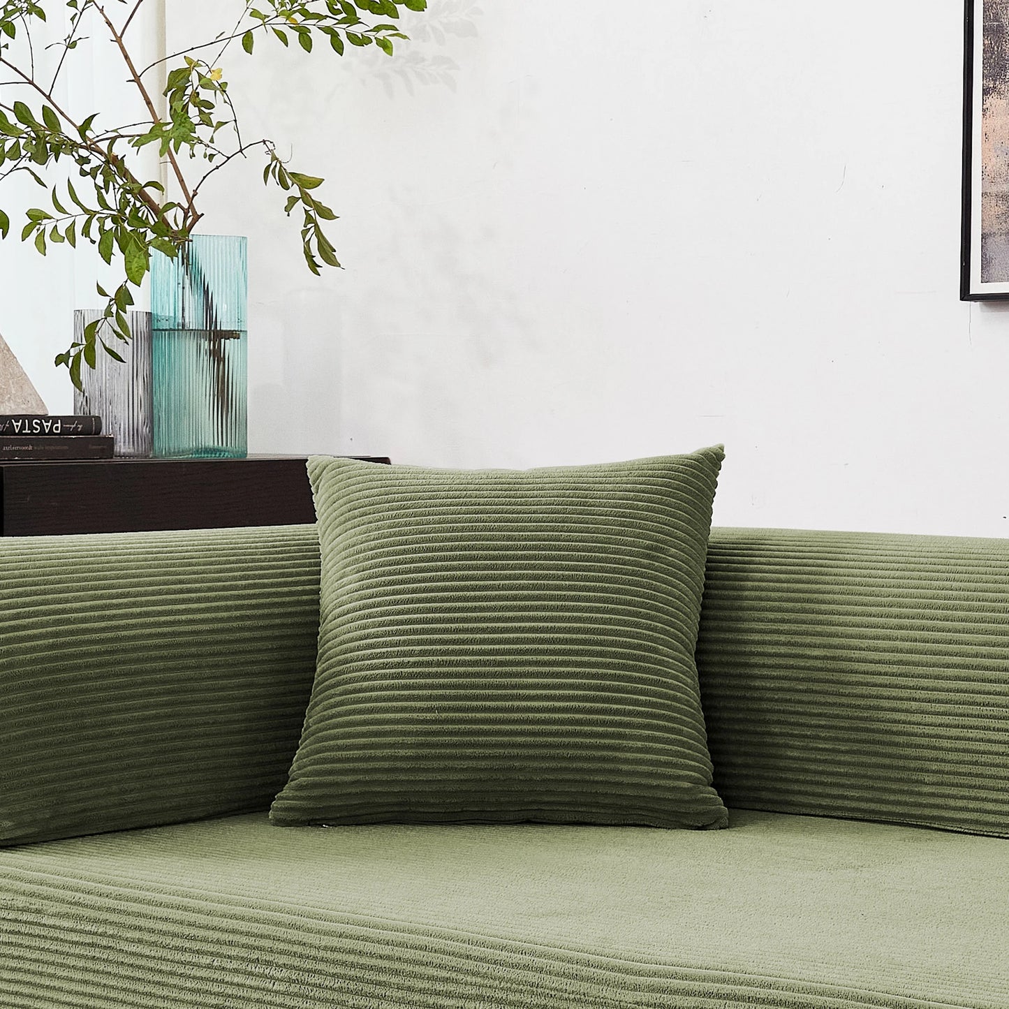 Convertible Sofa Bed With L-Shaped Armrests For Living Room