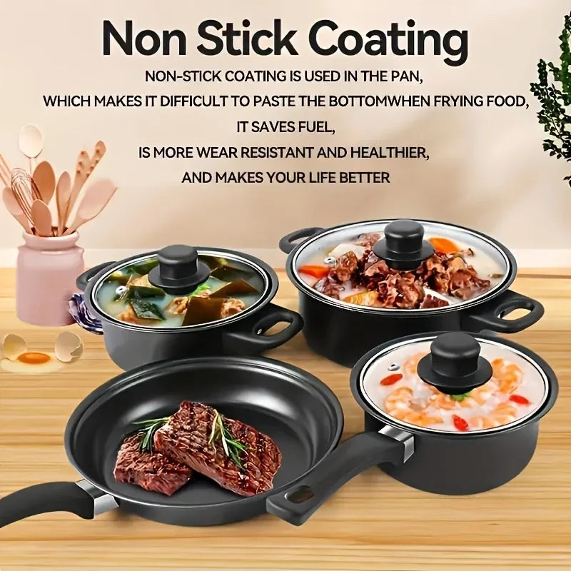 AEHOME 13 Piece Nonstick Cookware Set Induction Compatible