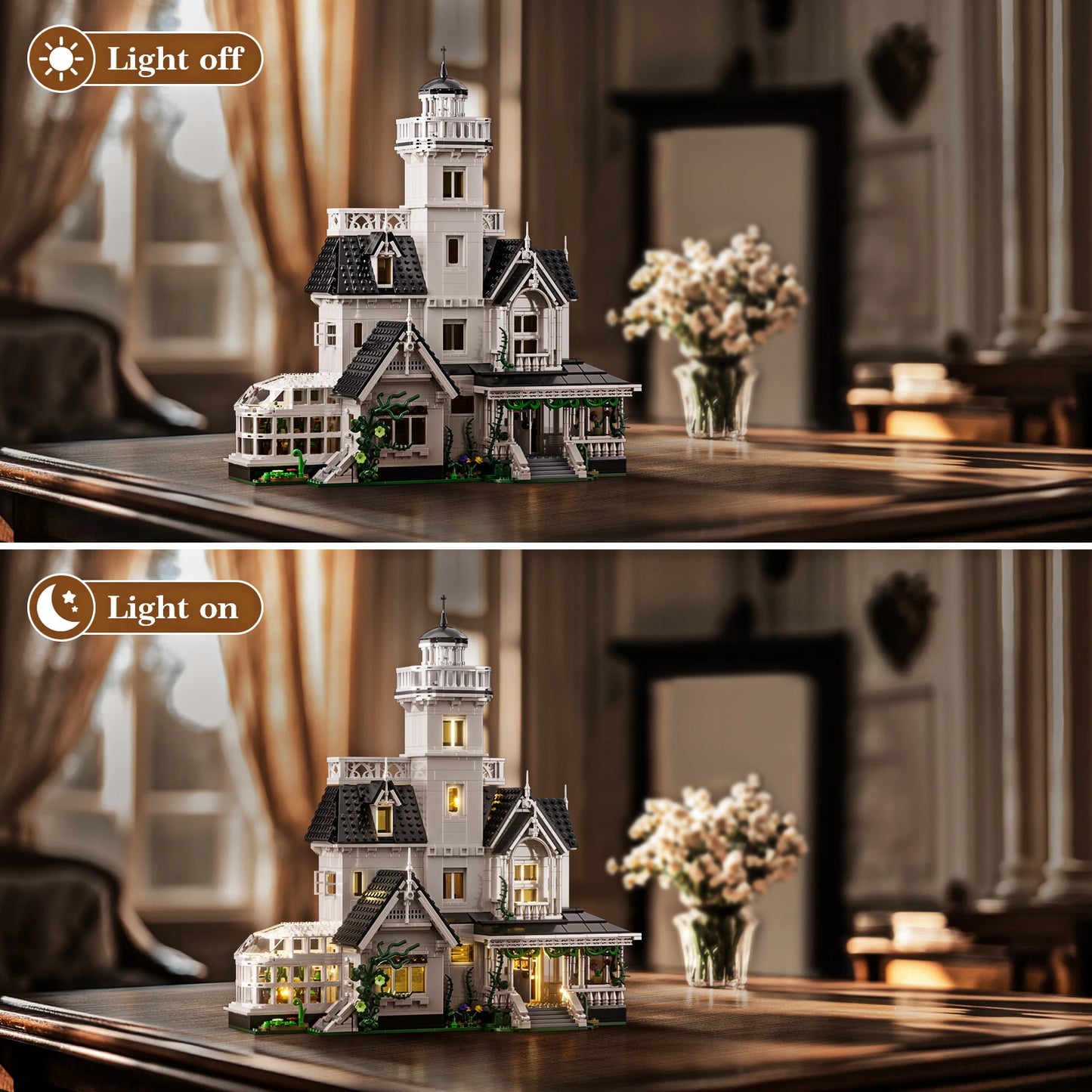 Owens House Building Set With LED Light Victorian Style Room Decor