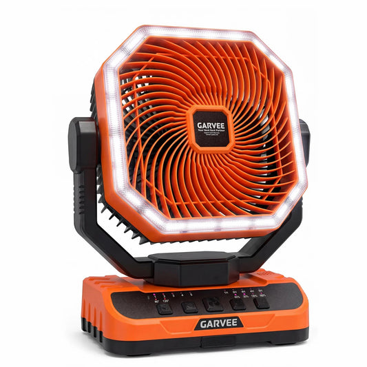 HiMISS Portable Camping Fan 40000mAh Rechargeable Battery LED Light