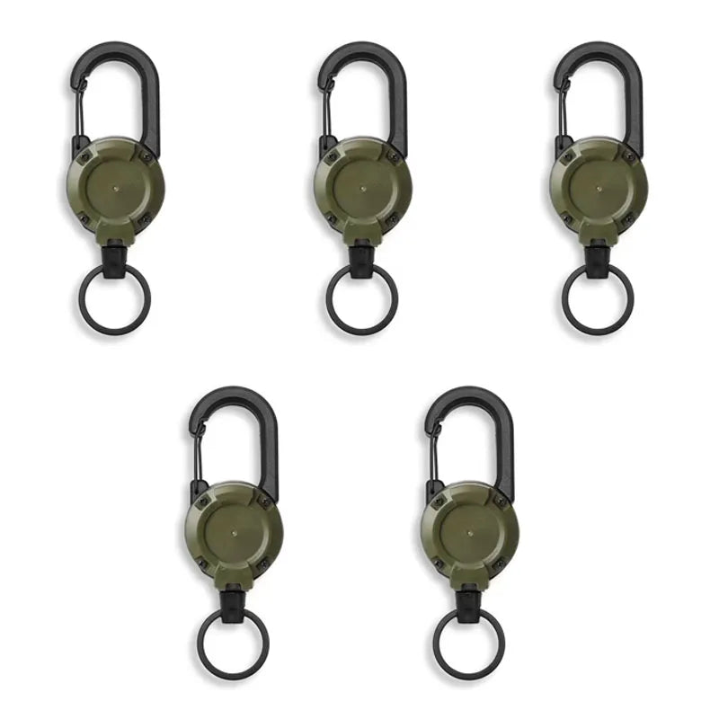 Retractable Heavy Duty Pull Reel Carabiner With Steel Wire Rope