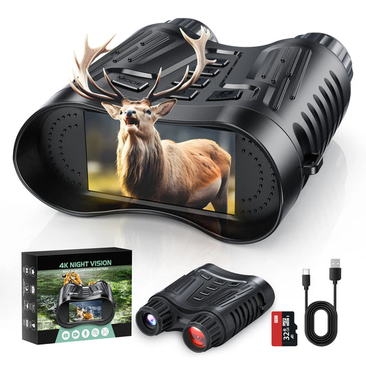 DIYIMIN Night Vision Binoculars 8X 1080P IR Illuminator Recording