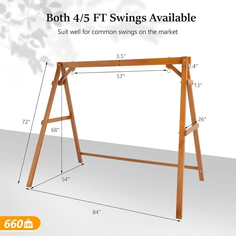 Outdoor Porch Swing Hanging Patio Heavy Duty 880lbs Capacity Backyard Garden