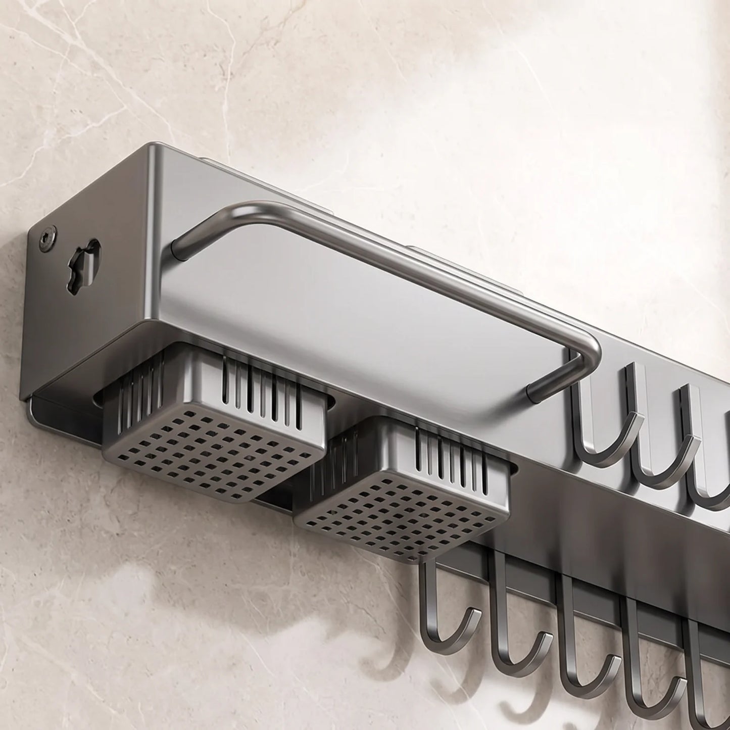 Heavy Duty Carbon Steel Wall Mount Knife Rack For Utensils