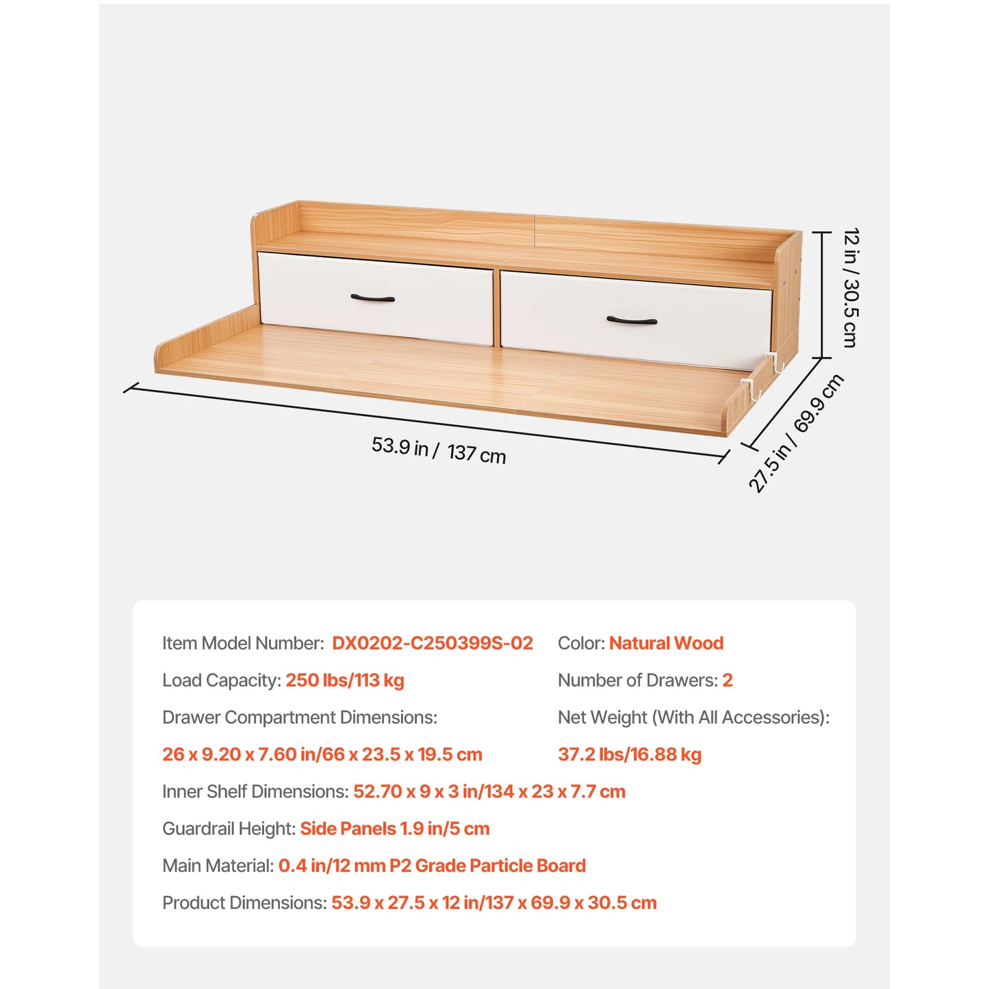 SucceBuy Washer Dryer Countertop Shelf With Drawer For Laundry Room