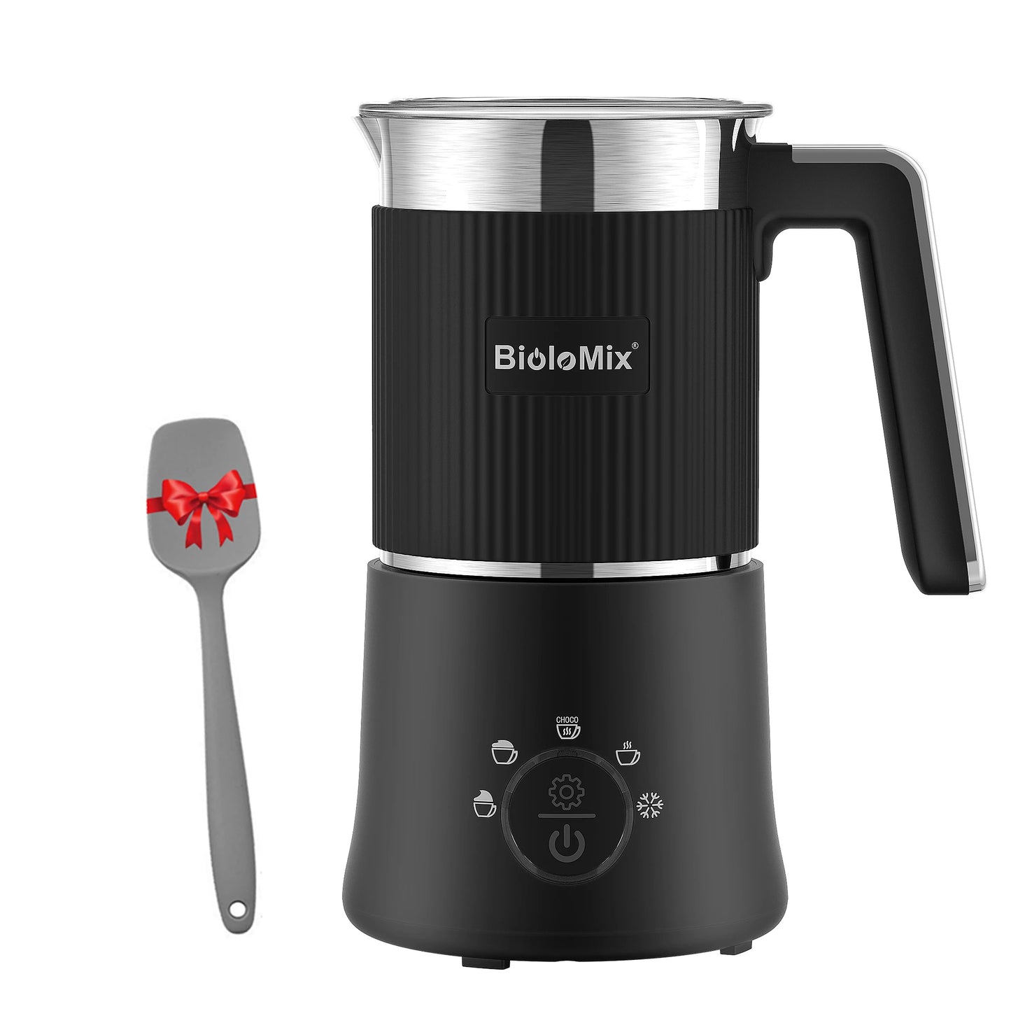 Biolomix 5-in-1 Detachable Milk Frother and Steamer