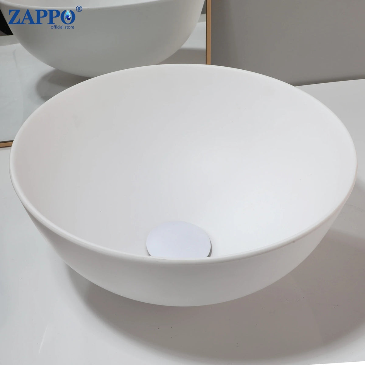 Mekkhala Rectangular Stone Resin Vessel Bathroom Sink