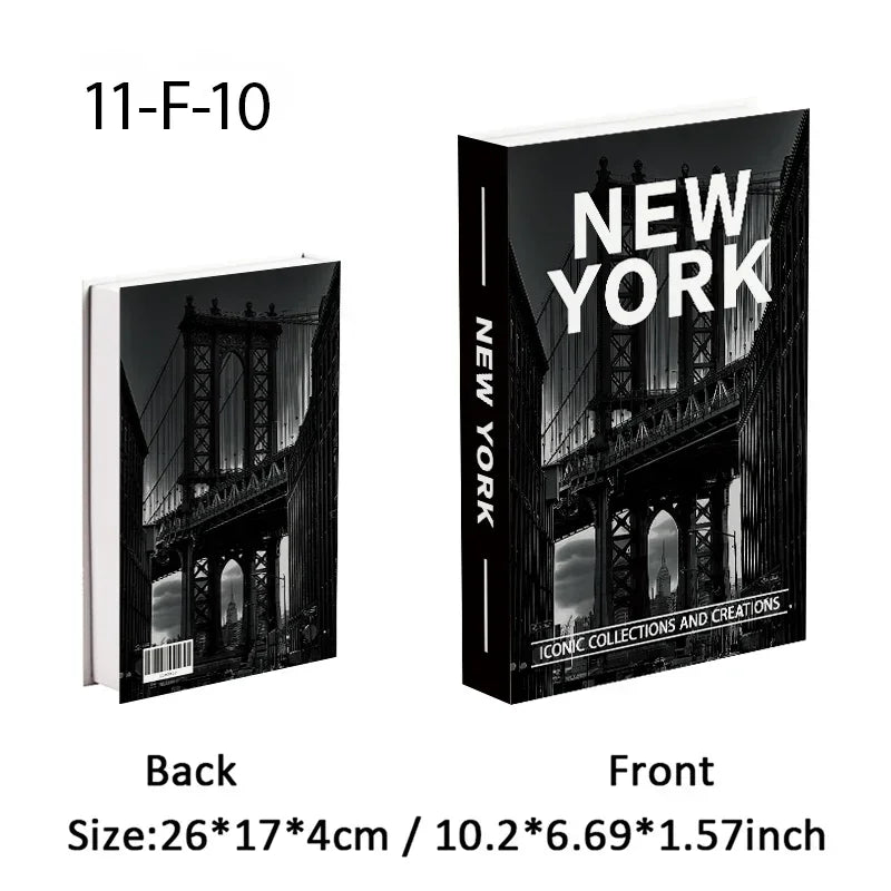 Open Luxury Fake Book Storage Box Paris Home Decor
