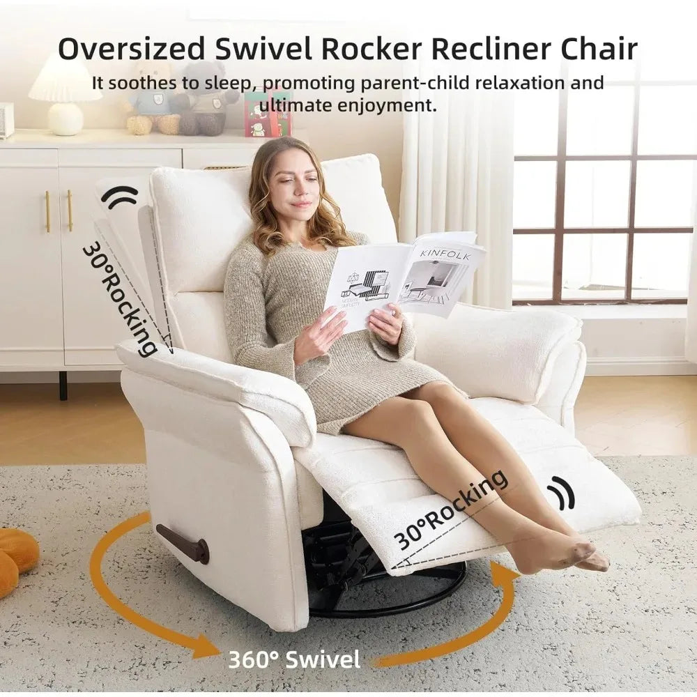 Chengwei Recliner Chair With 360 Degree Swivel And Adjustable Headrest