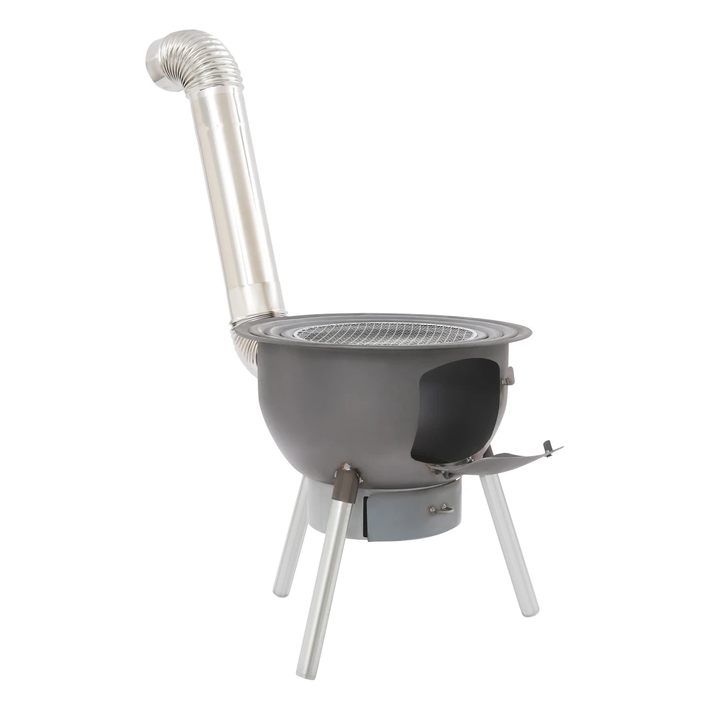 Multifunction Wood Burning Stove With Grill Rack Portable Camp Stove