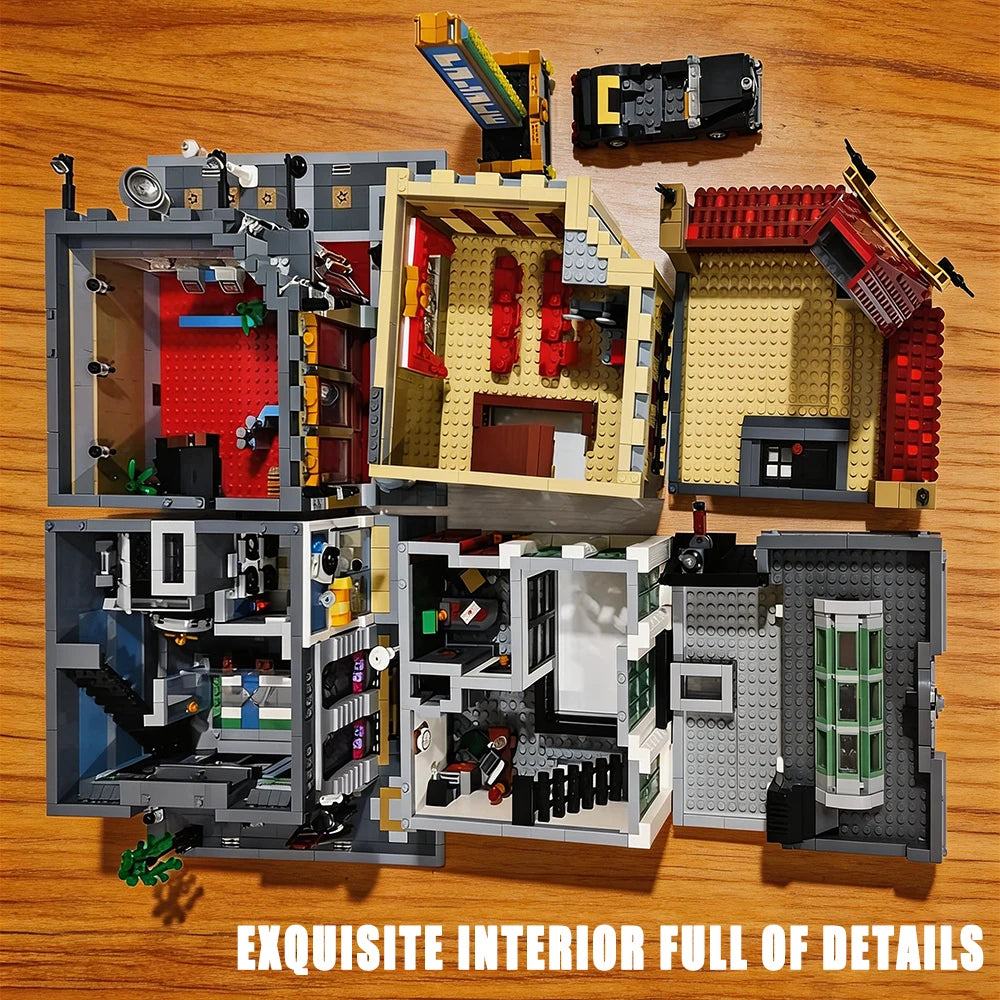 Creative City Street View Building Blocks Palace Cinema Set