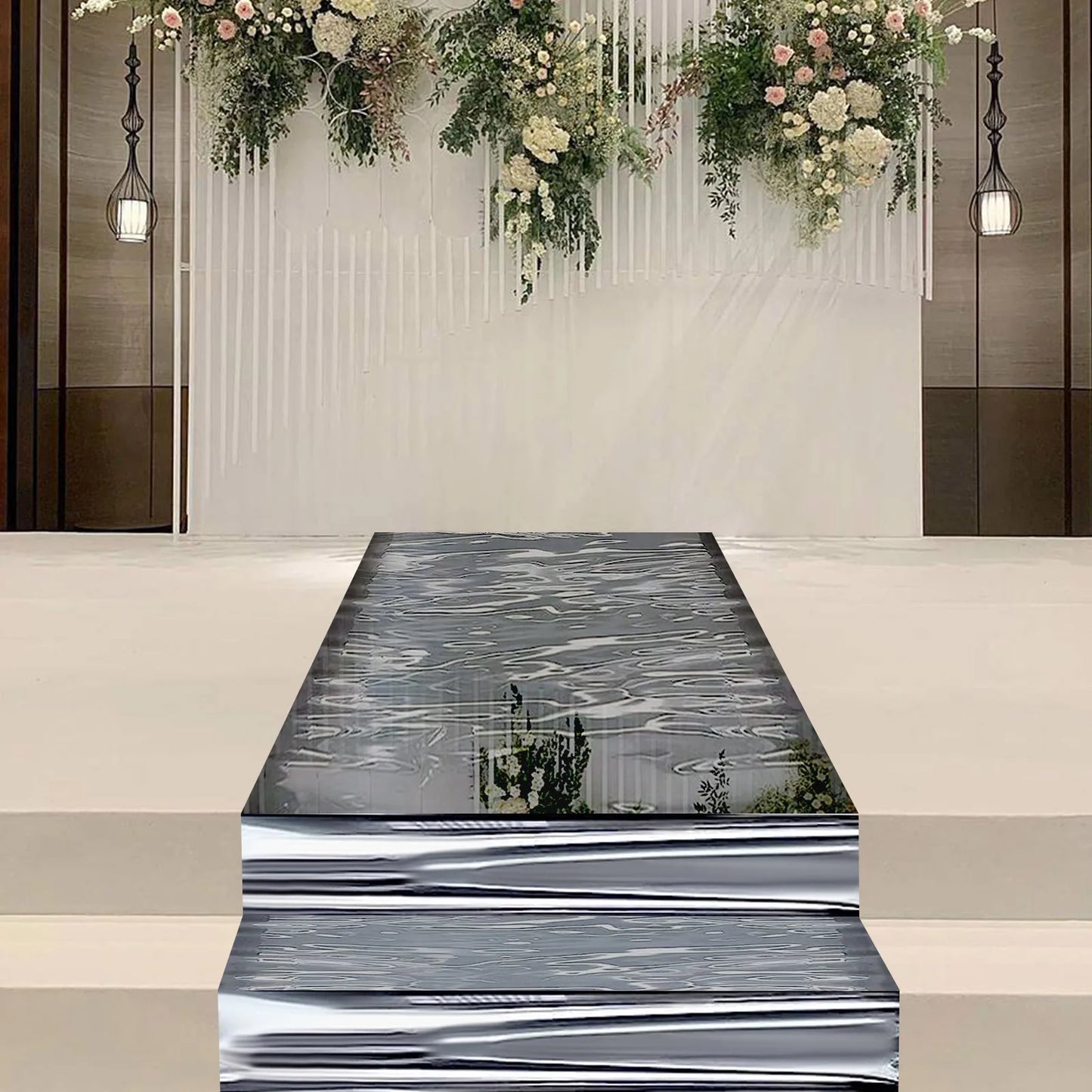 Mirrored Aisle Runner For Weddings And Event Decor