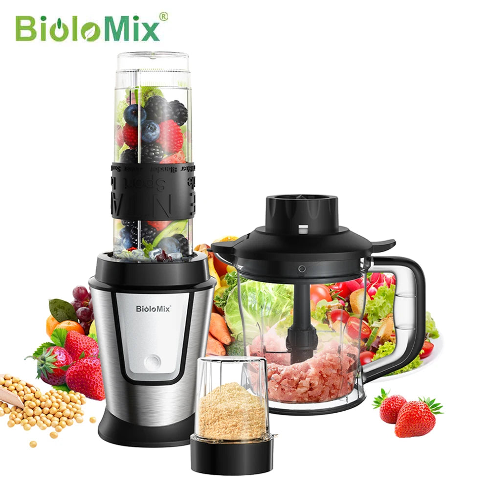 Biolomix 3 In 1 Multifunction Food Processor 700W Juicer Blender