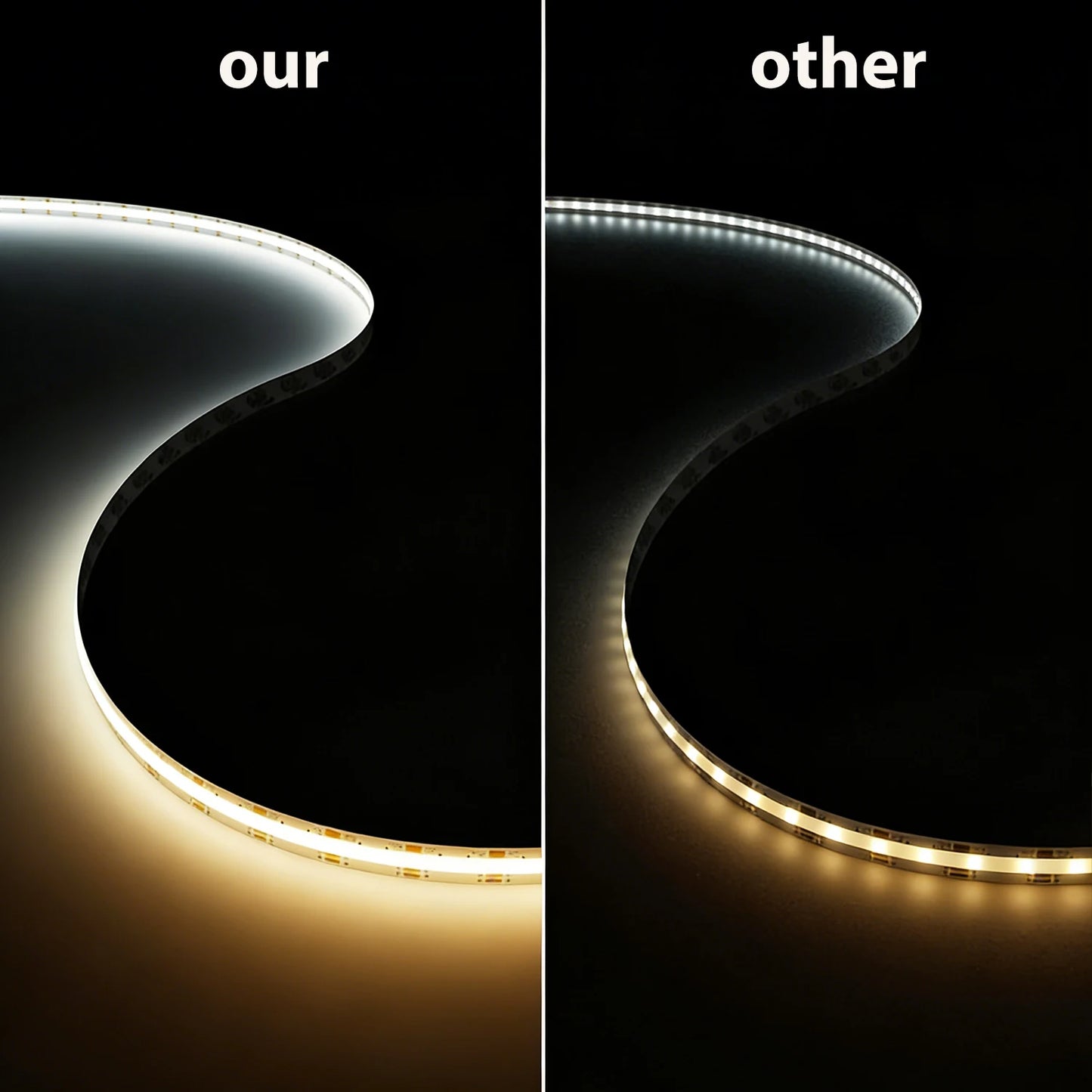 A-Convey 24V COB LED Strip Lights Dimmable With Remote Control