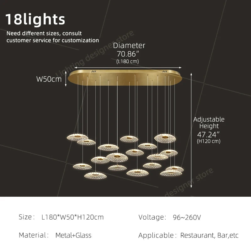 Yingxuan Modern Glass Pendant Light For Dining Room