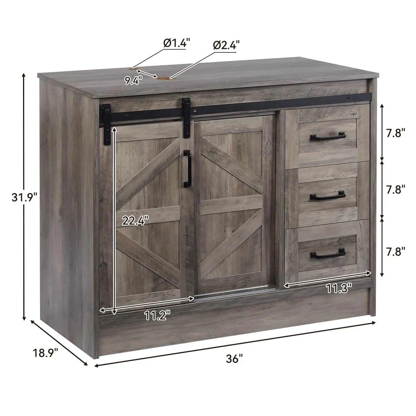 Farmhouse Bathroom Vanity With Sink Sliding Barn Doors Freestanding