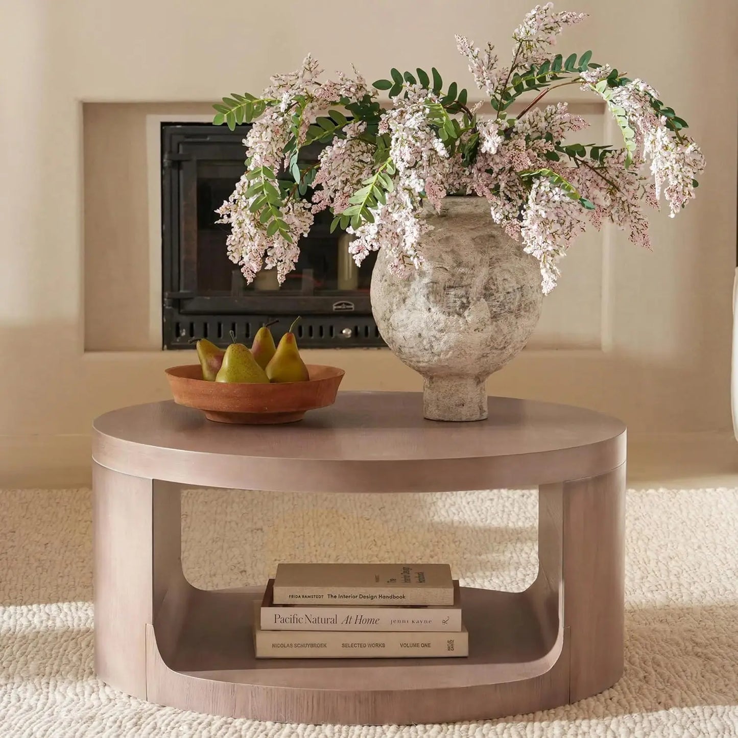 Coffee Table With Storage Two Tier Circle Wood Center Tables