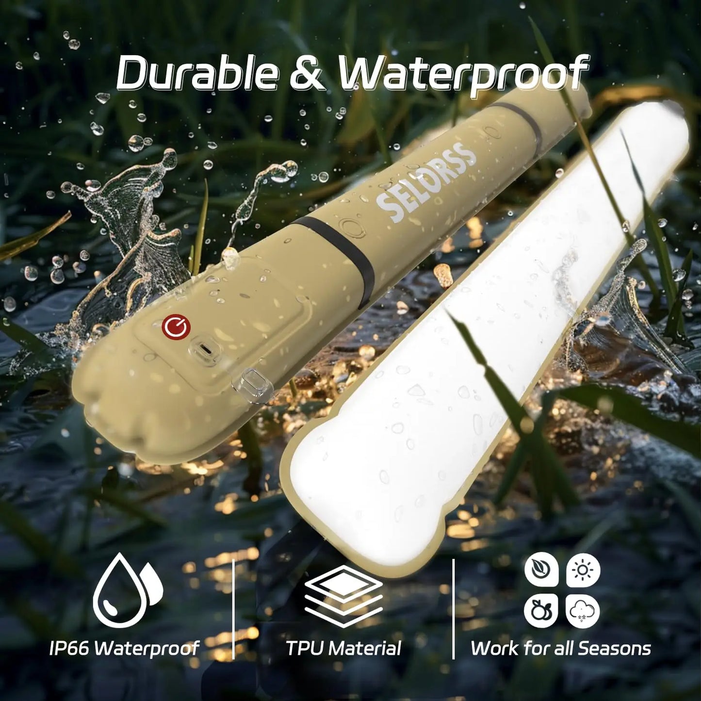 Rechargeable Portable Camping Lantern 2000mAh Waterproof