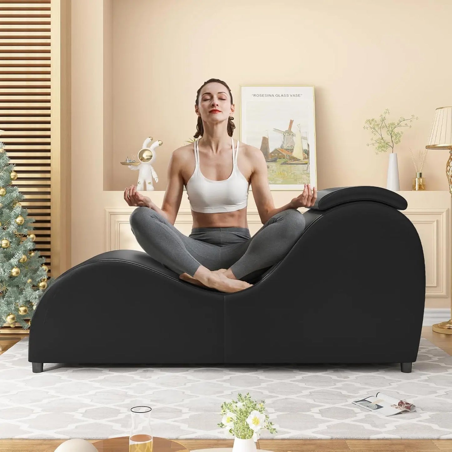 Yoga Lounge Chair For Adults Ergonomic Curved Chaise Customized