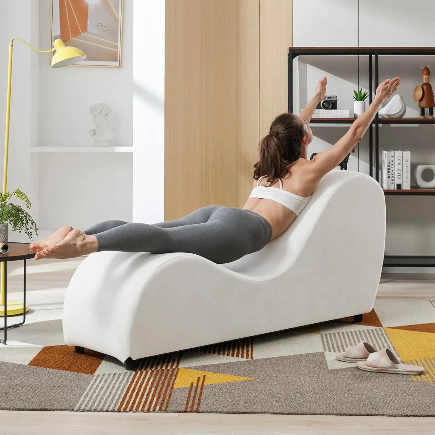 Yoga Lounge Chair For Adults Ergonomic Curved Chaise Customized