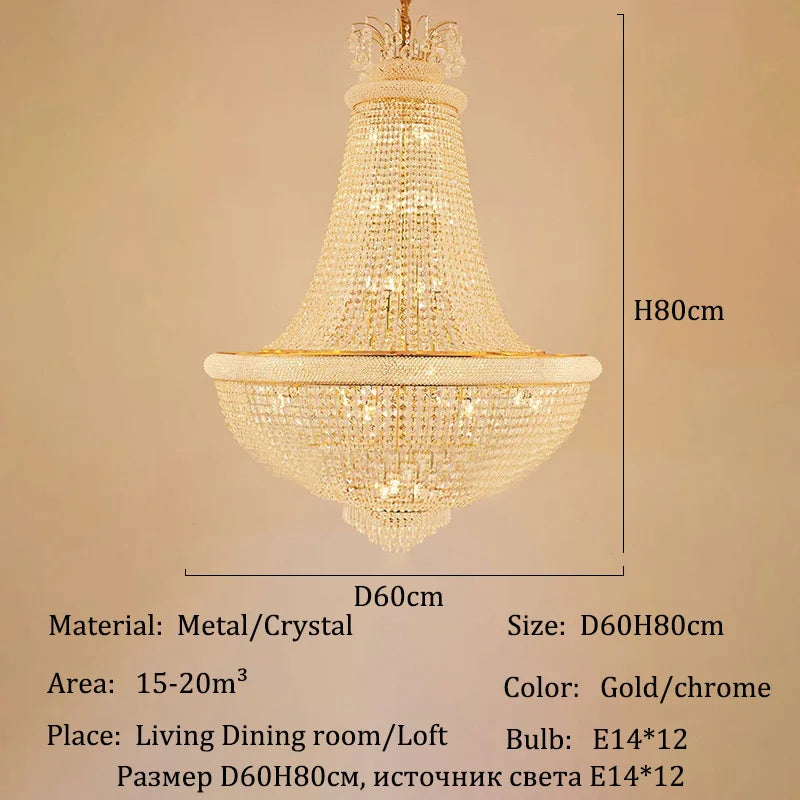 Luxury Crystal Chandeliers Led Living Dining Room Pendant Lights