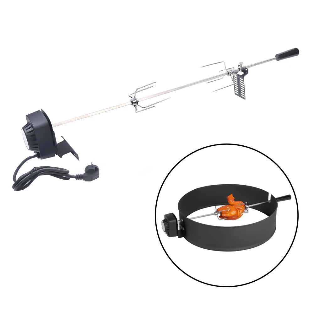 Electric BBQ Grill Spit Rotisserie Kit With 120 Cm Cable