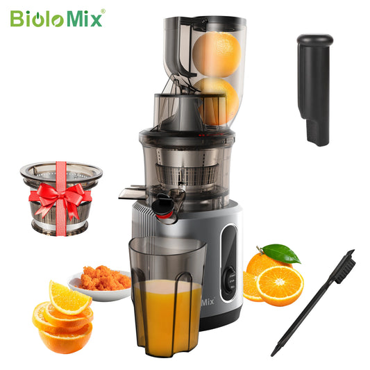 Biolomix Cold Press Juicer Slow Masticating Extractor For Whole Fruits