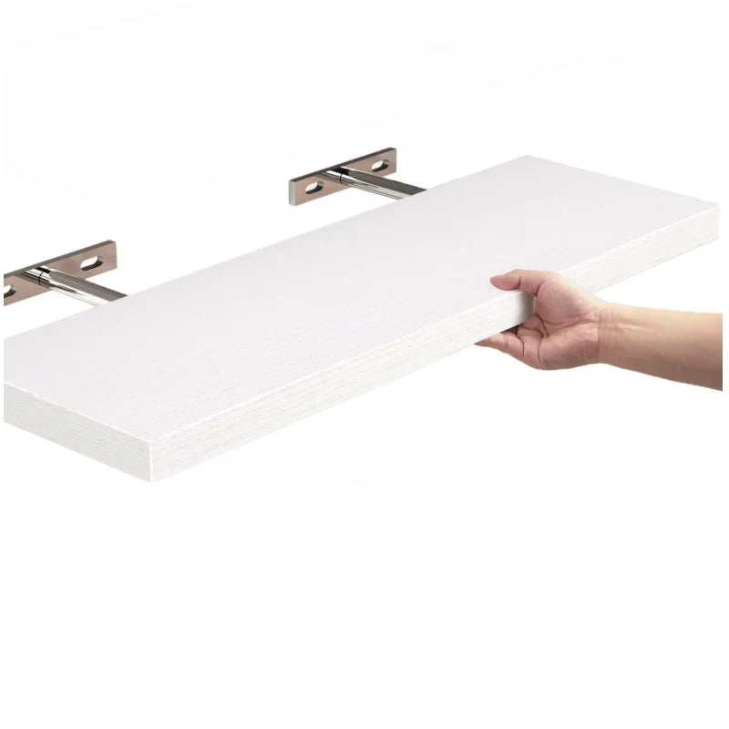 Wood Wall Mounted Shelf For Living Room Modern Minimalist Design