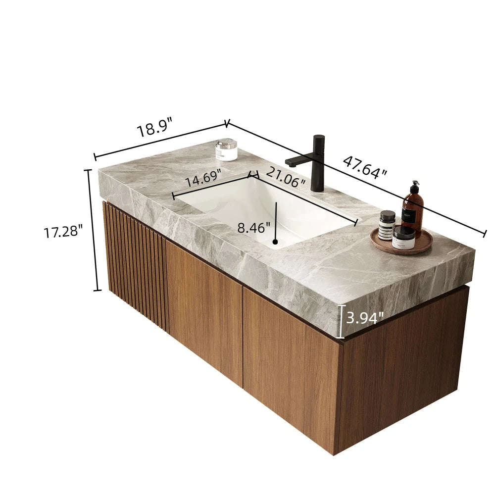 LWO Bathroom Vanity With Sink Wall Mounted Cabinet Drawer