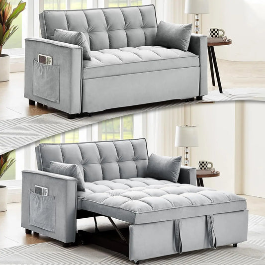 Convertible Sleeper Sofa Bed Modern Loveseat With Adjustable Reclining