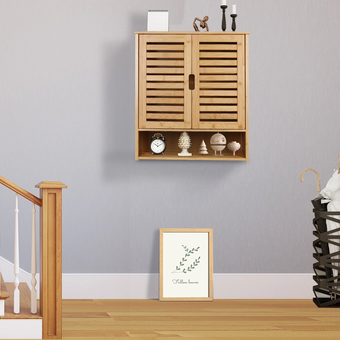 Wall Mounted Bathroom Cabinet With Adjustable Shelves And Double Doors