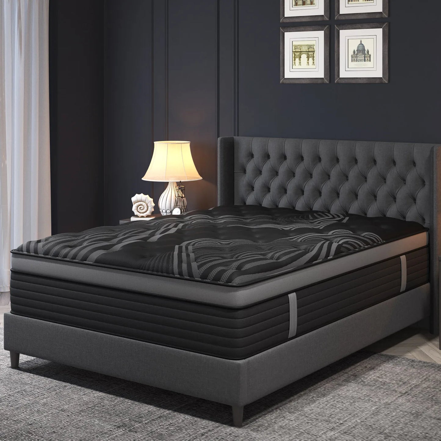 Sweetlove Gel Memory Foam Hybrid Pocket Spring Mattress In A Box Medium Firm