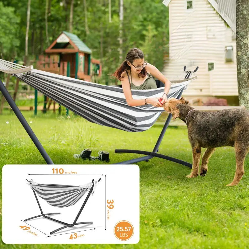 Gyroor Adjustable Hammock Stand 600lb Capacity With Storage Bag