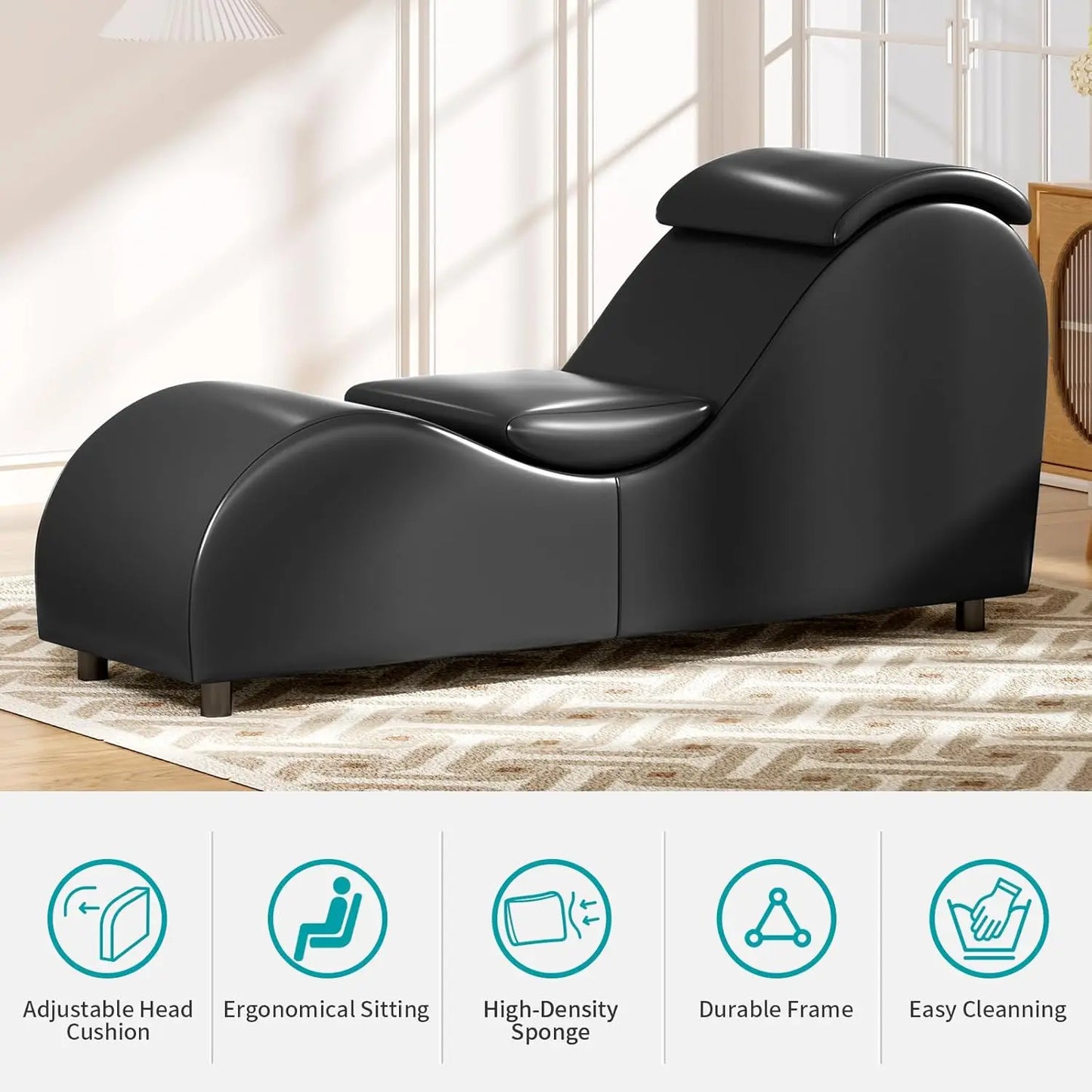 Yoga Lounge Chair For Adults Ergonomic Curved Chaise Customized