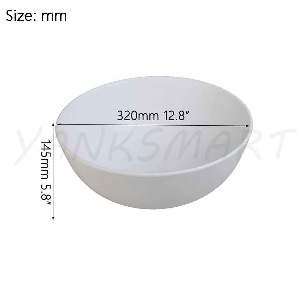 YANKSMART Artificial Stone Bathroom Vessel Sink with Waterfall Faucet