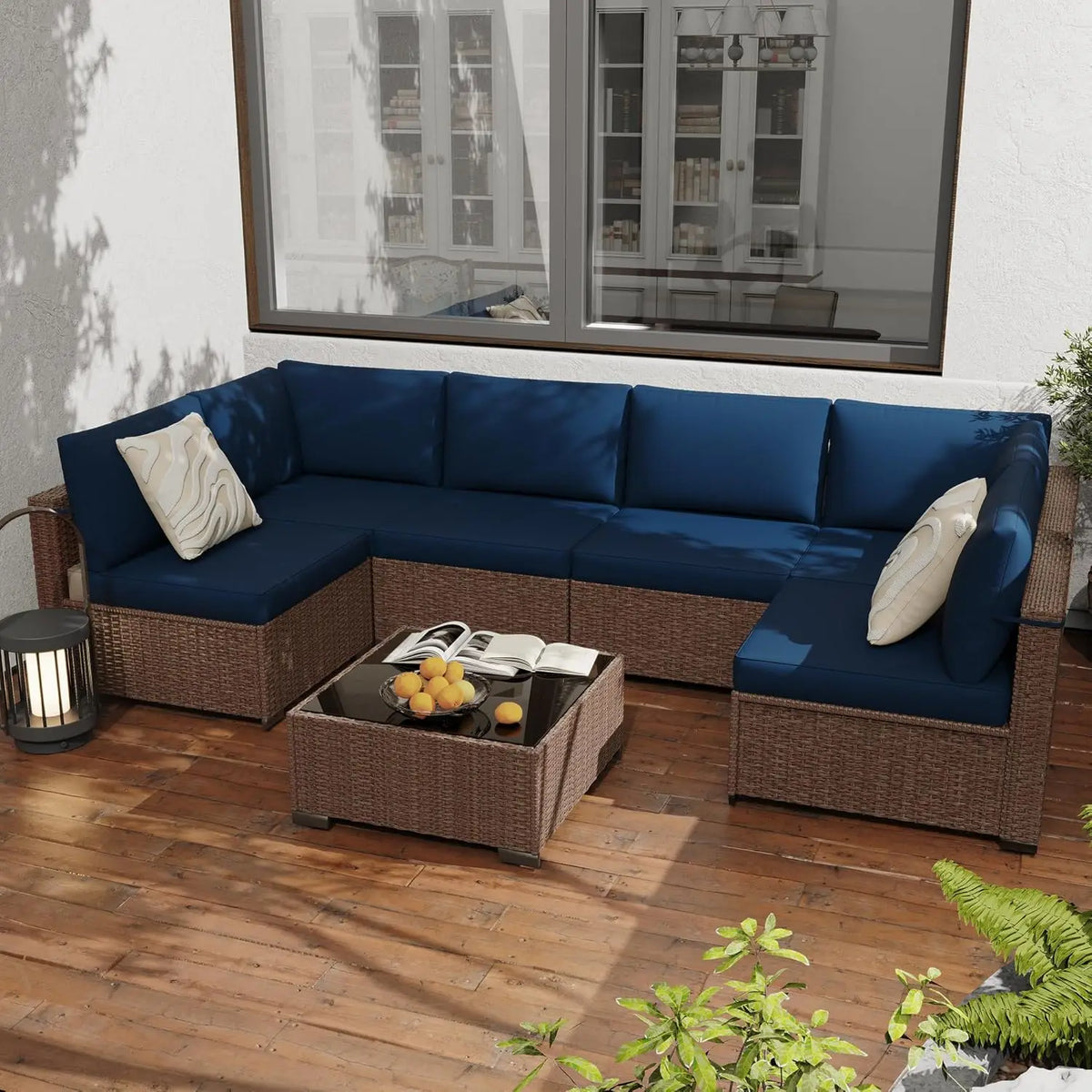 All Weather PE Rattan Modular Outdoor Patio Conversation Set