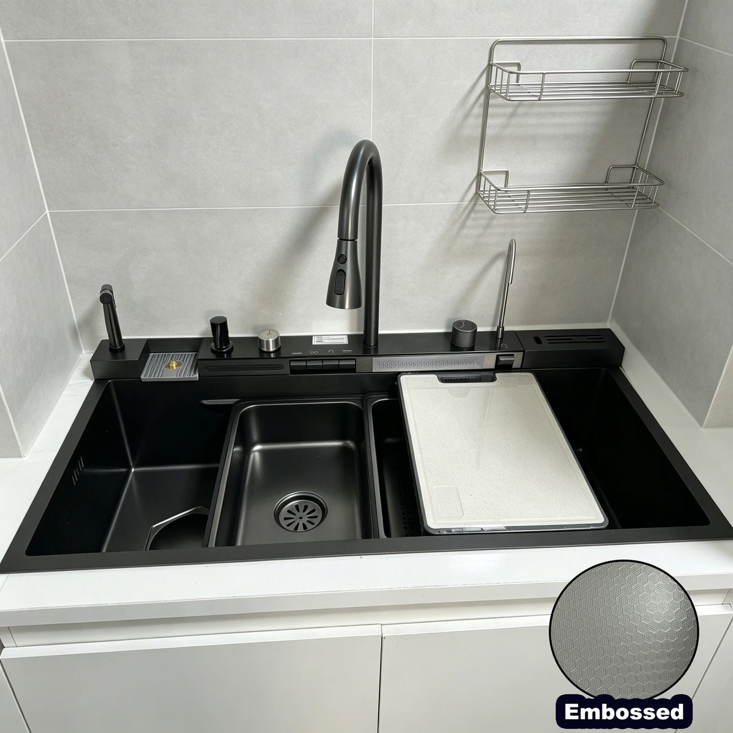BusySink Stainless Steel Kitchen Sink With Digital Display
